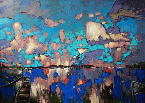 Mirror of water, boats in the clouds Anastasia Kraineva