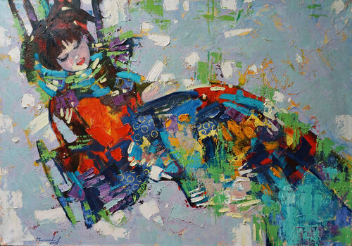 Winter sleep di Anastasia Kraineva, Pittura in vendita su Singulart