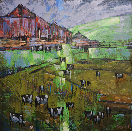 After the rain di Anastasia Kraineva, Pittura in vendita su Singulart