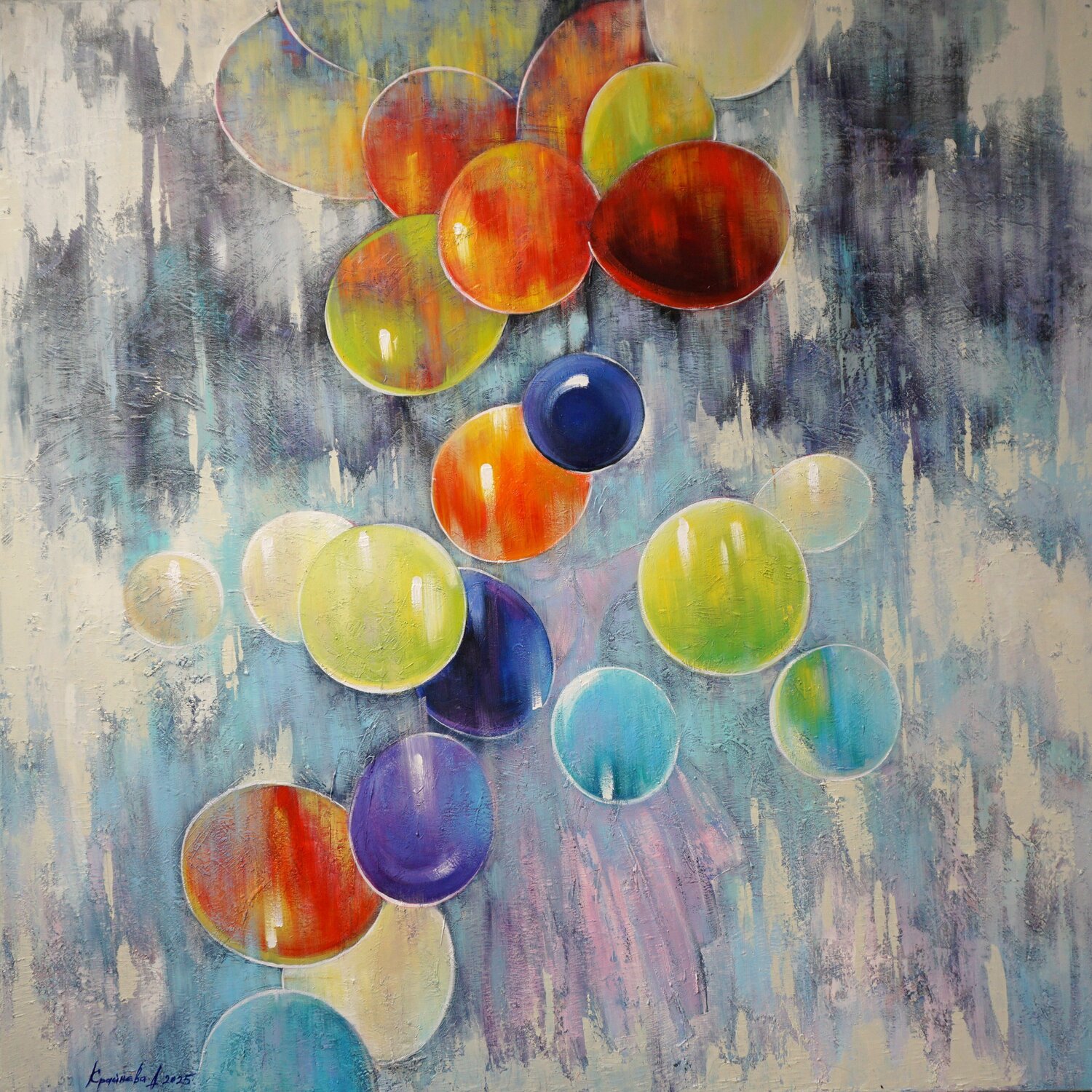 The birth of the rainbow Anastasia Kraineva Originalgemälde zu verkaufen