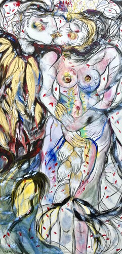Nos mains ensemble van Emilie Teillaud, Schilderij te koop op Singulart
