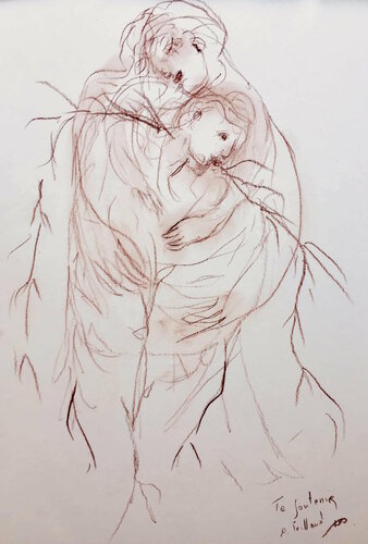 Te soutenir van Emilie Teillaud, Tekening te koop op Singulart