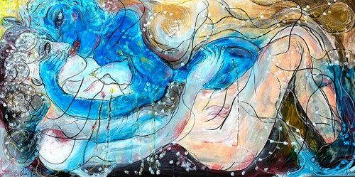 My Blue Man van Emilie Teillaud, Andere media te koop op Singulart
