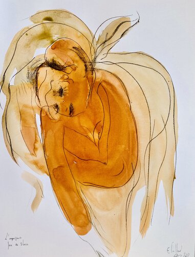 L’impuissance face au silence van Emilie Teillaud, Werk op papier te koop op Singulart