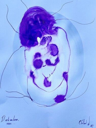 Il reste une larme, encore. van Emilie Teillaud, Werk op papier te koop op Singulart