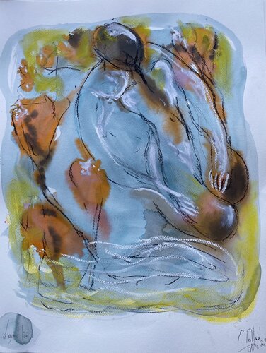 Le grand Tout. van Emilie Teillaud, Werk op papier te koop op Singulart