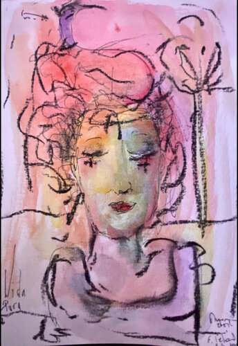 Pura vida van Emilie Teillaud, Werk op papier te koop op Singulart