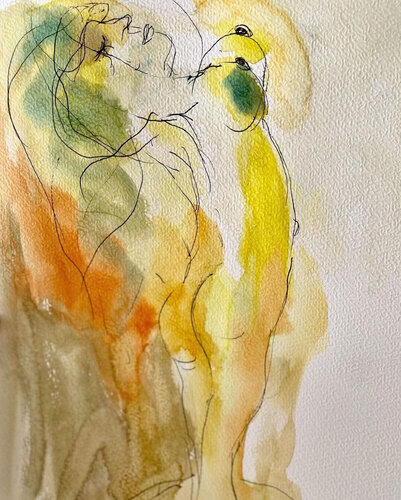 Me dévêtir enfin de tes mensonges van Emilie Teillaud, Werk op papier te koop op Singulart