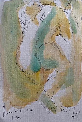 Nadie en el corazon van Emilie Teillaud, Werk op papier te koop op Singulart