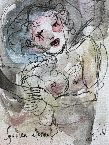 Soutien éternel van Emilie Teillaud, Werk op papier te koop op Singulart