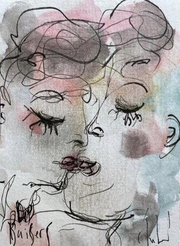 Ta bouche van Emilie Teillaud, Werk op papier te koop op Singulart