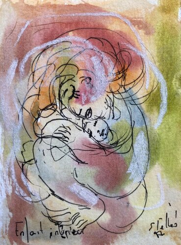 Enfant intérieur van Emilie Teillaud, Werk op papier te koop op Singulart