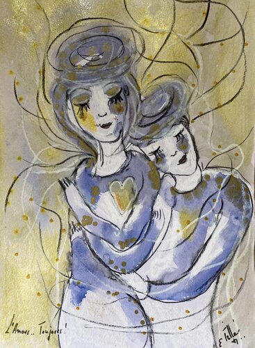 L'amour toujours van Emilie Teillaud, Tekening te koop op Singulart