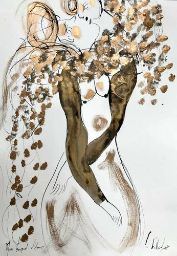 Mon bouquet d'amour di Emilie Teillaud, Opera su carta in vendita su Singulart