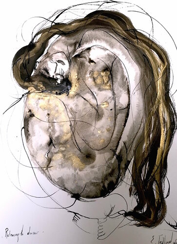 Retrouver la douceur di Emilie Teillaud, Opera su carta in vendita su Singulart