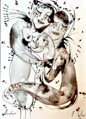 Doux et dingues van Emilie Teillaud, Werk op papier te koop op Singulart