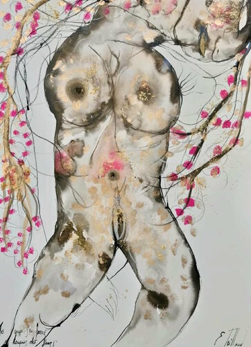 Tes coups j'en ferai toujours des fleurs van Emilie Teillaud, Werk op papier te koop op Singulart
