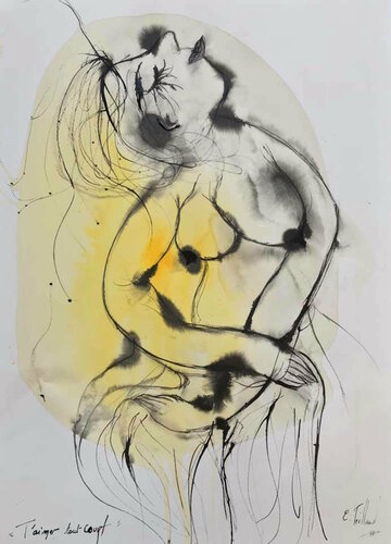 T'aimer tout court van Emilie Teillaud, Werk op papier te koop op Singulart