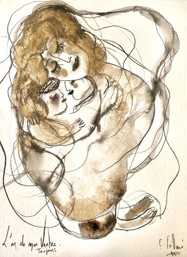 L'or de mon ventre. Toujours van Emilie Teillaud, Tekening te koop op Singulart