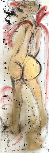 Ton cul rond, mes envies van Emilie Teillaud, Schilderij te koop op Singulart