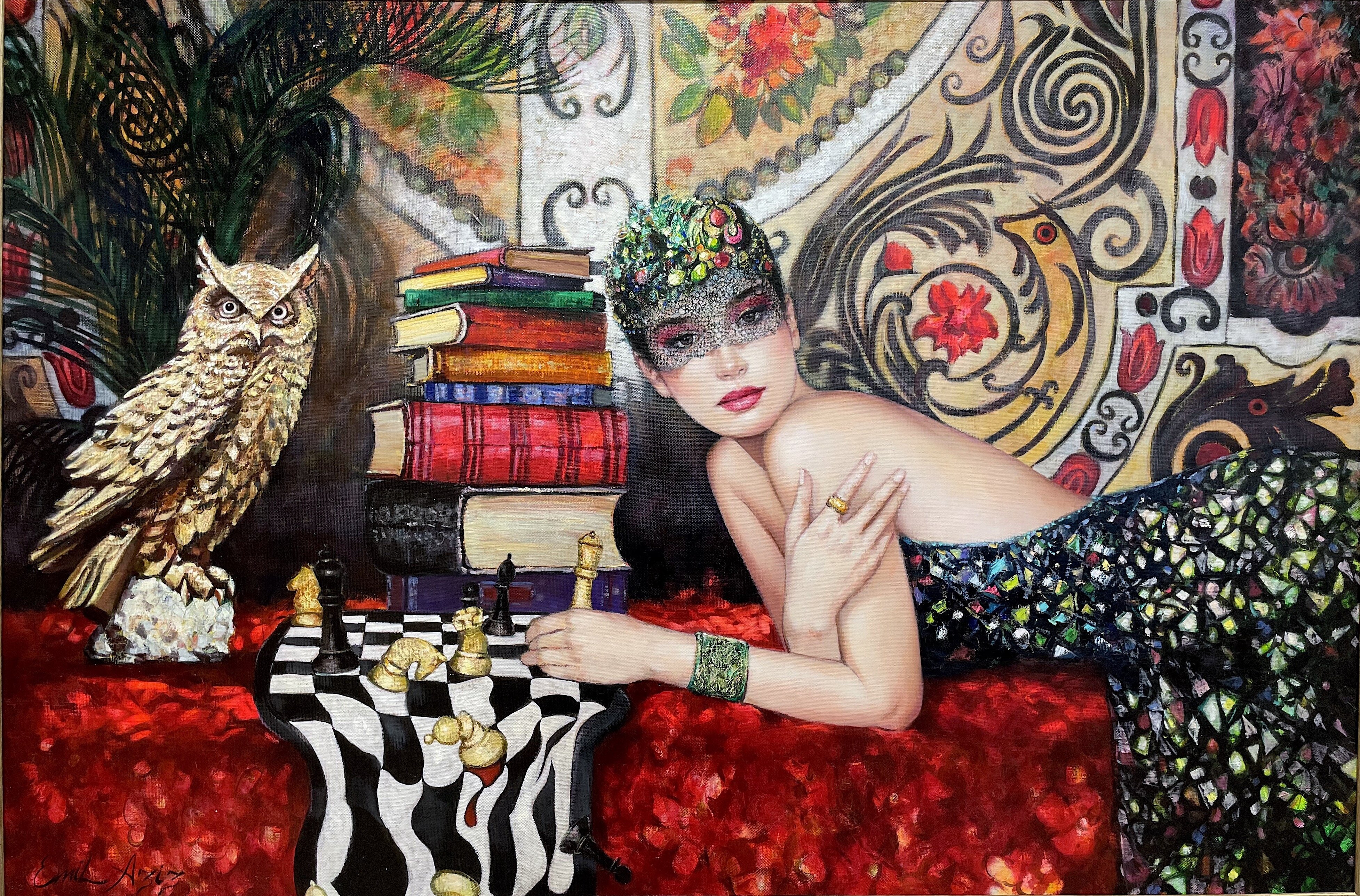 Giocatori di scacchi oltre la scacchiera