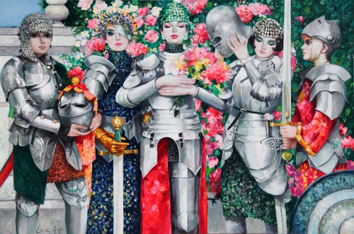 The Warriors di Emil Aziz, Pittura in vendita su Singulart