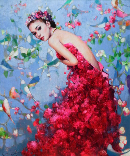 Eastern Beauty di Emil Aziz, Pittura in vendita su Singulart