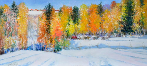 Holiday Reflection di Emil Aziz, Pittura in vendita su Singulart