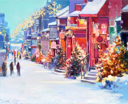 Christmas Vibes di Emil Aziz, Pittura in vendita su Singulart