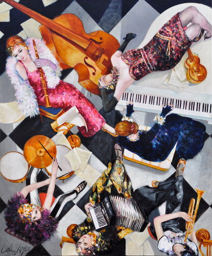 Fashion Band van Emil Aziz, Schilderij te koop op Singulart