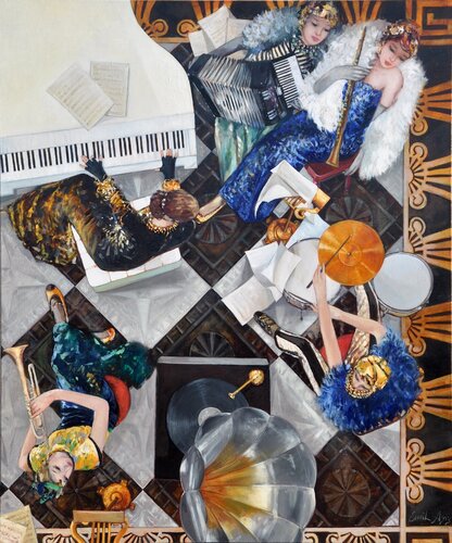 Fashion Band van Emil Aziz, Schilderij te koop op Singulart