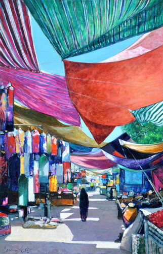 Morocco Bazaar di Emil Aziz, Pittura in vendita su Singulart