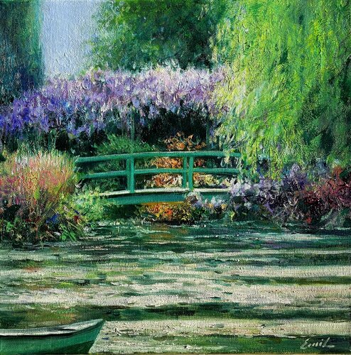 Monet’s Bridge von Emil Aziz, Malerei kaufen auf Singulart