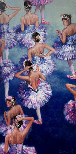 Ballerinas by Emil Aziz, Painting for Sale on Singulart