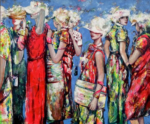 Heads in the Clouds par Emil Aziz, Peinture en vente sur Singulart
