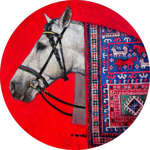 Karabakh Horse III van Emil Aziz, Schilderij te koop op Singulart