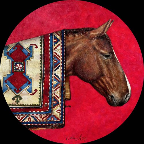 Azerbaijani Horse and Carpet II by Emil Aziz, Painting for Sale on Singulart