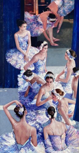 Backstage Ballerinas de Emil Aziz, Pintura a la venta en Singulart