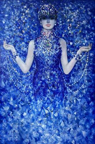 Precious Stones - Sapphire de Emil Aziz, Pintura a la venta en Singulart