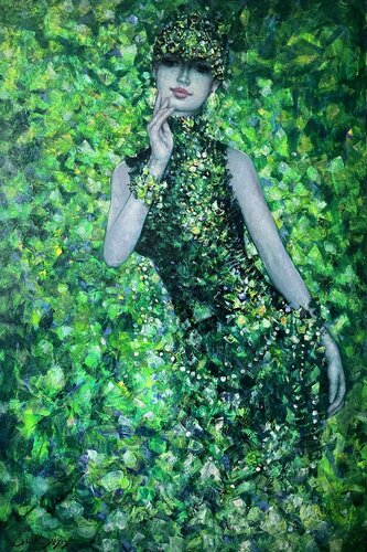 Precious Stones : Emerald von Emil Aziz, Malerei kaufen auf Singulart
