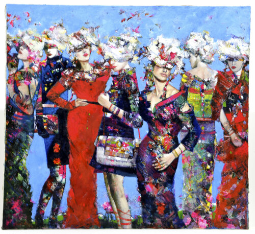 Fashion Up in the Air van Emil Aziz, Schilderij te koop op Singulart