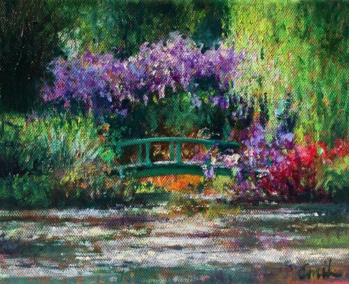 Monet Garden van Emil Aziz, Schilderij te koop op Singulart