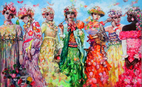 Seven Beauties di Emil Aziz, Pittura in vendita su Singulart