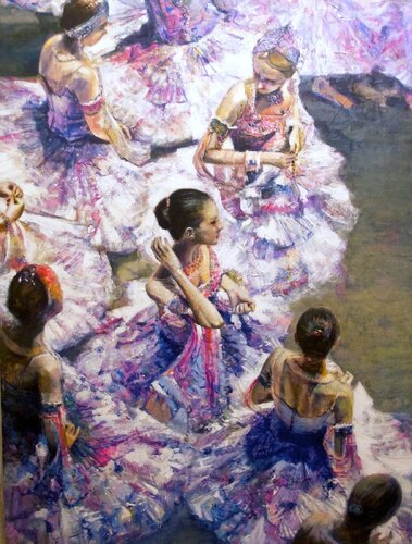 Young Ballerina van Emil Aziz, Schilderij te koop op Singulart