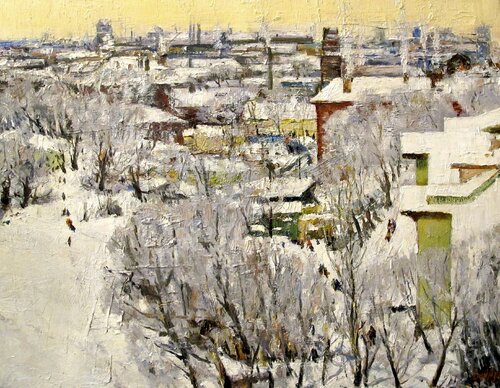 Winter Smooth van Emil Aziz, Schilderij te koop op Singulart