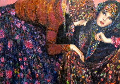 Bohemian Beauty van Emil Aziz, Schilderij te koop op Singulart