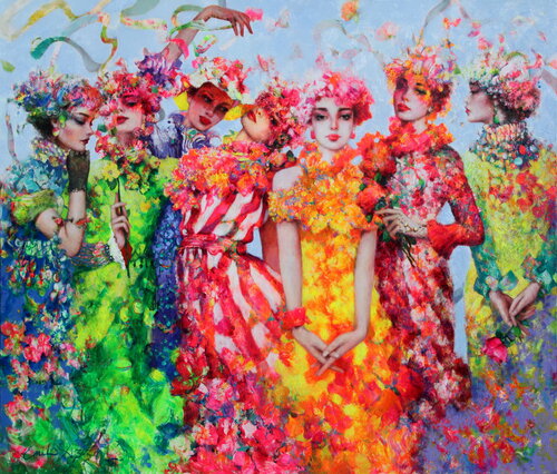 Seven Blossoms di Emil Aziz, Pittura in vendita su Singulart