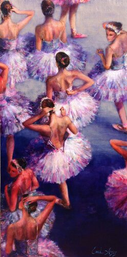 Weary Ballerinas van Emil Aziz, Schilderij te koop op Singulart