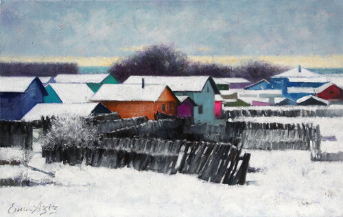 Smooth Winter par Emil Aziz, Peinture en vente sur Singulart