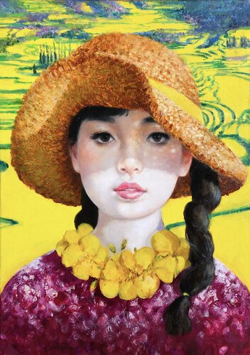 China Canola Fields di Emil Aziz, Pittura in vendita su Singulart